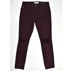 DL1961 Margaux Instasculpt Ankle Skinny Jeans Distressed Malbec Burgundy…